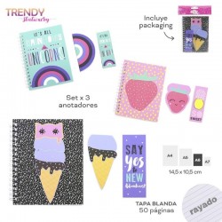 SET CUADERNO TRENDY 12200