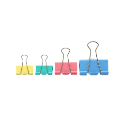 BINDER CLIPS COLOR X 12...