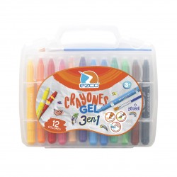 CRAYONES GEL X 12 C/PINCEL...