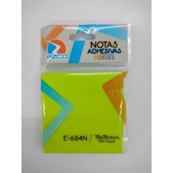 NOTAS ADHESIVA NEON 75X75MM...