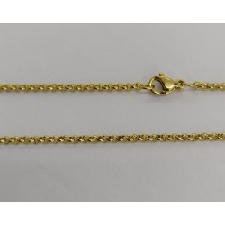 PULSERA ACERO DORADO TRIPLE18