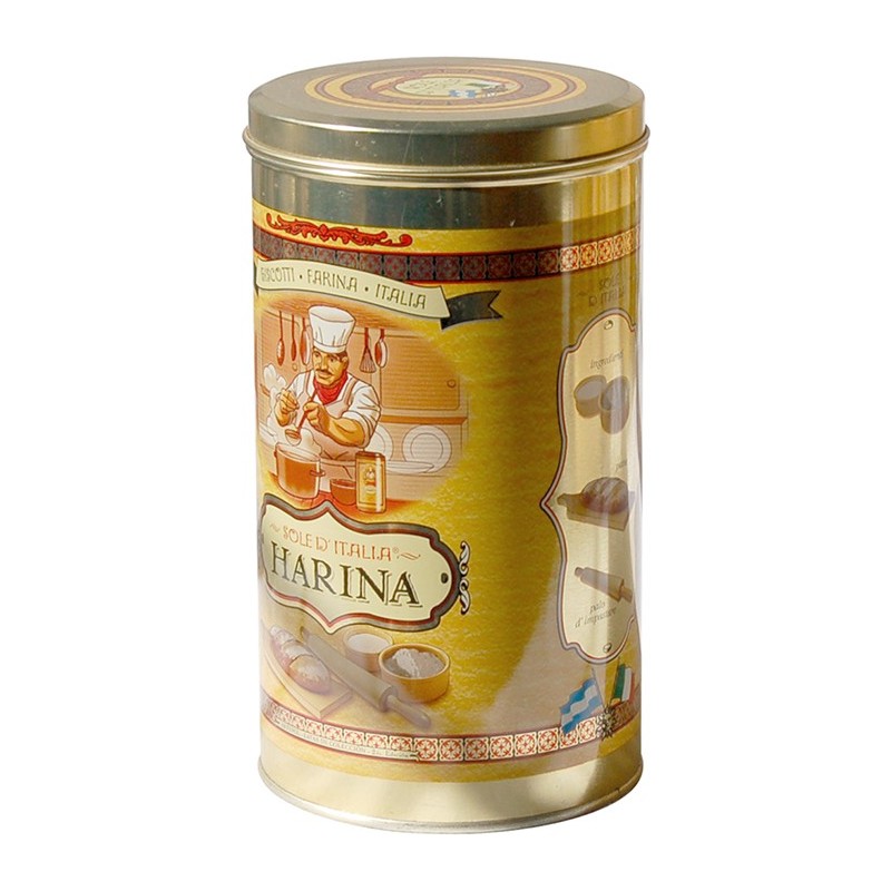 Lata para harina Living Nostalgia Vela, Acero, Blanco – Shopavia