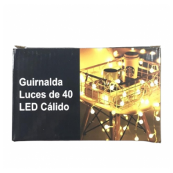 GUIRNALDA LED X 40 CALIDO...