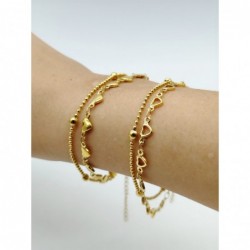 PULSERA ACERO  DORADO 25APU13D