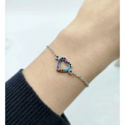 PULSERA ACERO /DIJE STRASS...