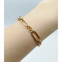 PULSERA ACERO DORADO...