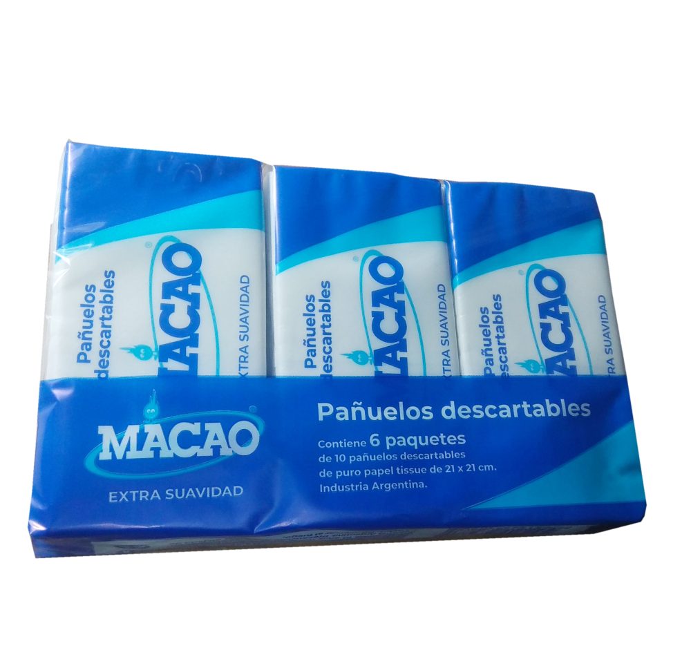 PAÑUELITOS DESCARTABLE X 6 UNID MACAO ART NPAÑA DAO