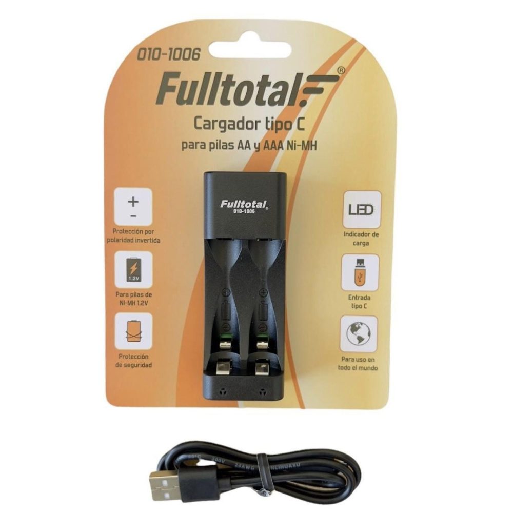 CARGADOR TIPO C P/PILAS AA Y AAA ART 010-1006 JAÑ