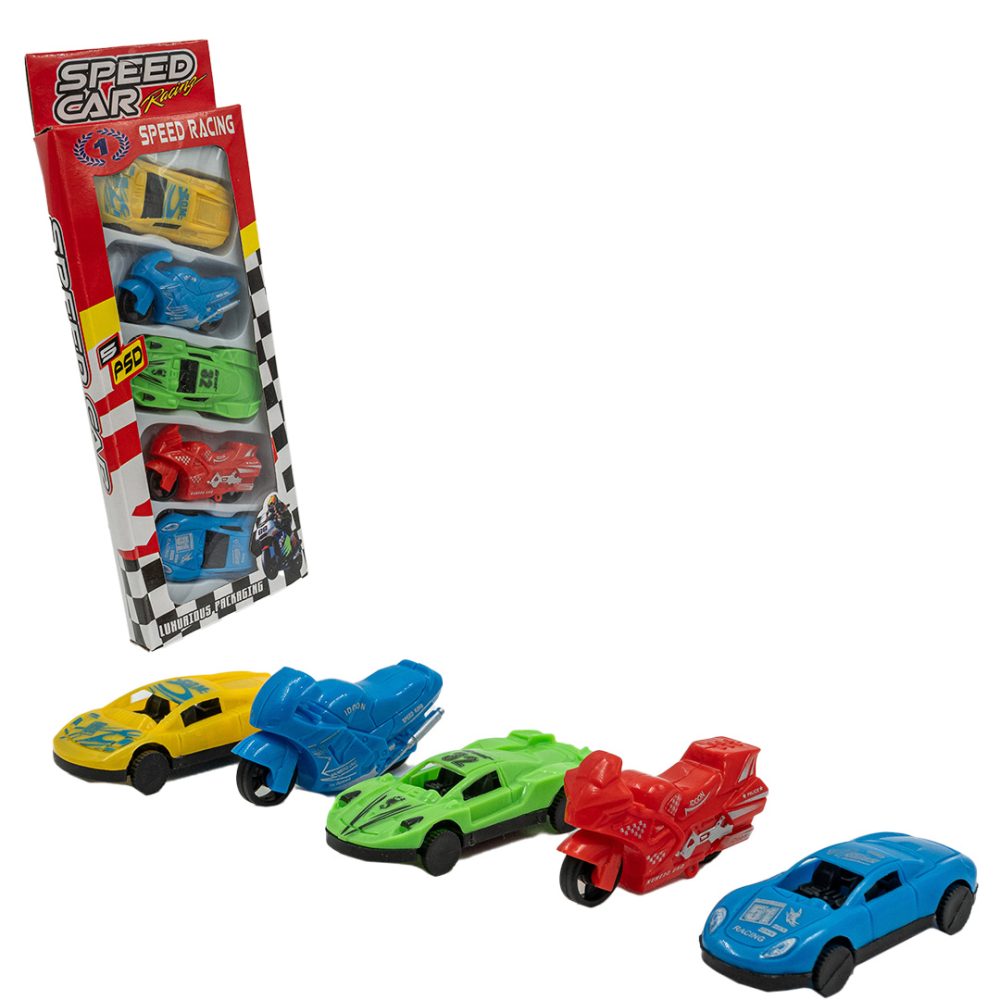 CONJUNTO DE AUTOS Y MOTOS 5UN ART 50125 KAÑ