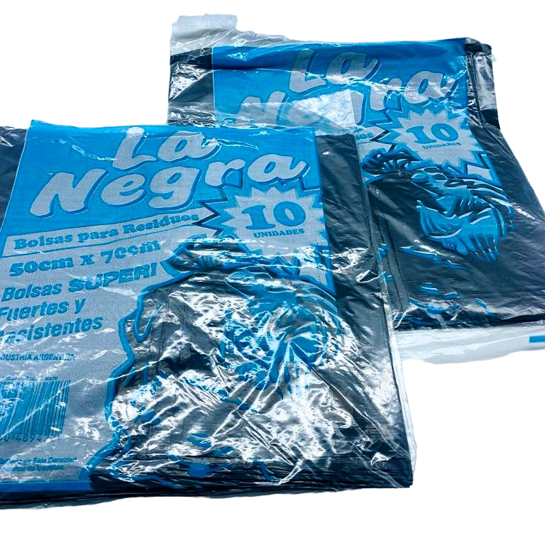 BOLSA DE RESIDUO 50X70 PAQ DE 10UNID LA NEGRA EAO