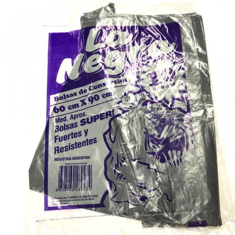 BOLSA DE CONSORCIO 60X90 PAQ DE 10 UNID LA NEGRA EAO