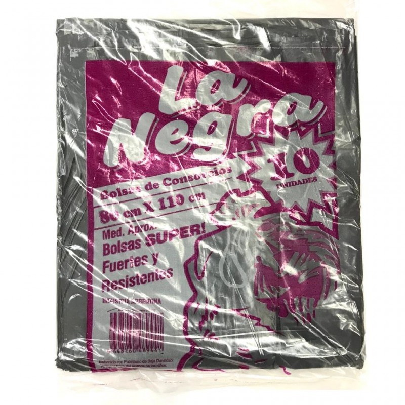 BOLSA DE CONSORCIO 80X110 PAQ DE 10UNID LA NEGRA 1035 EAO