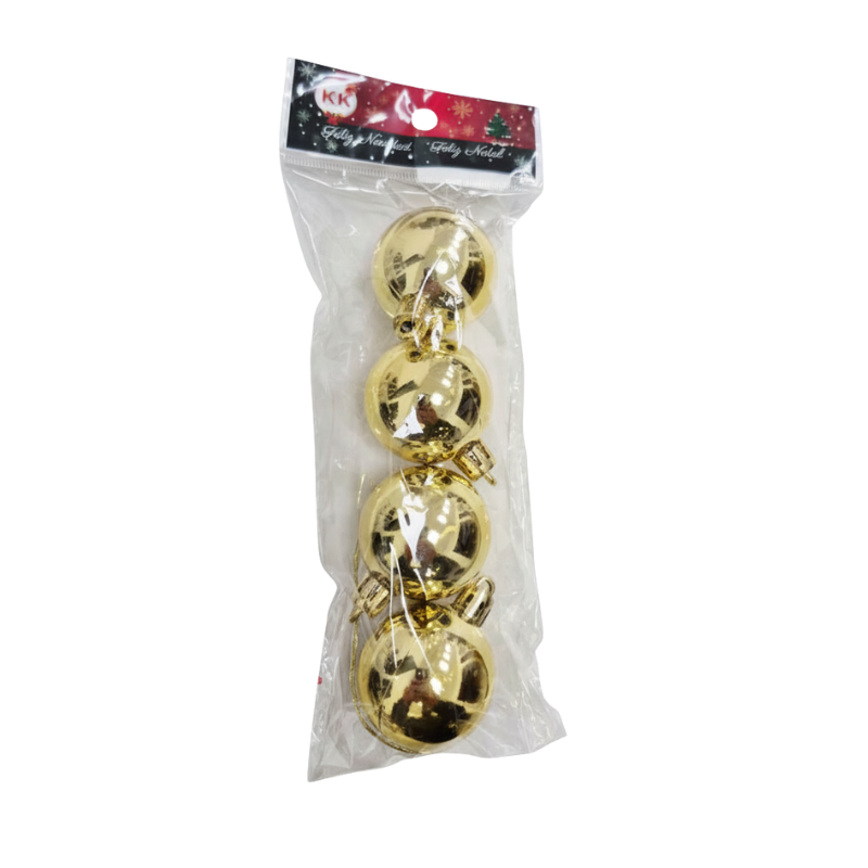 SET DE BOLAS NAVIDEÑAS X4PCS ART N2-4004A NAVI JAO