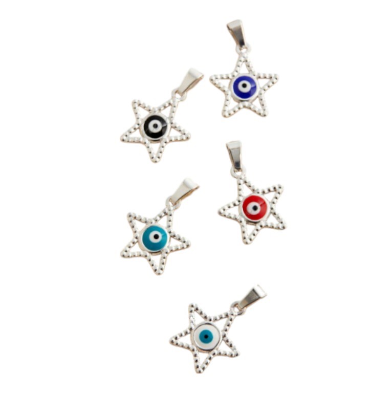 DIJE ACERO BLANCO ESTRELLA OJITO ART DIJE246P GAÑ