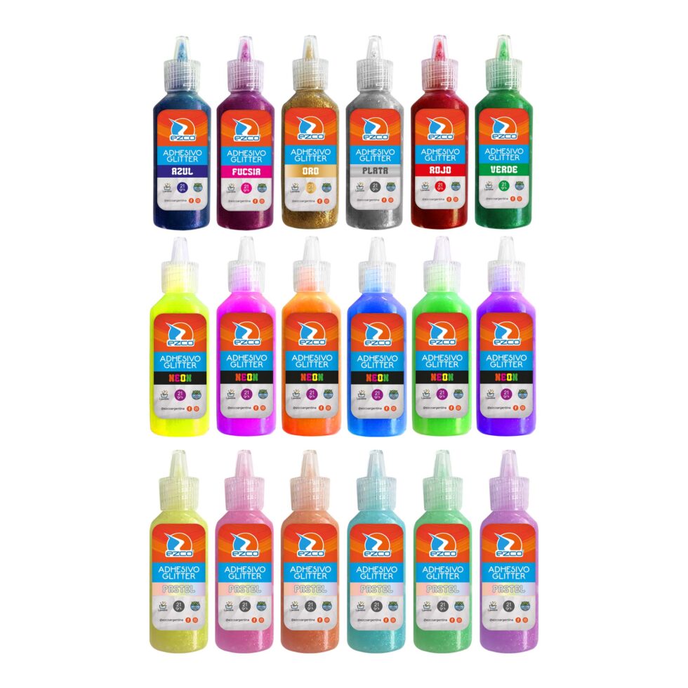 ADHESIVO GLITTER SURTIDO 21GRS ART 407007 AAO