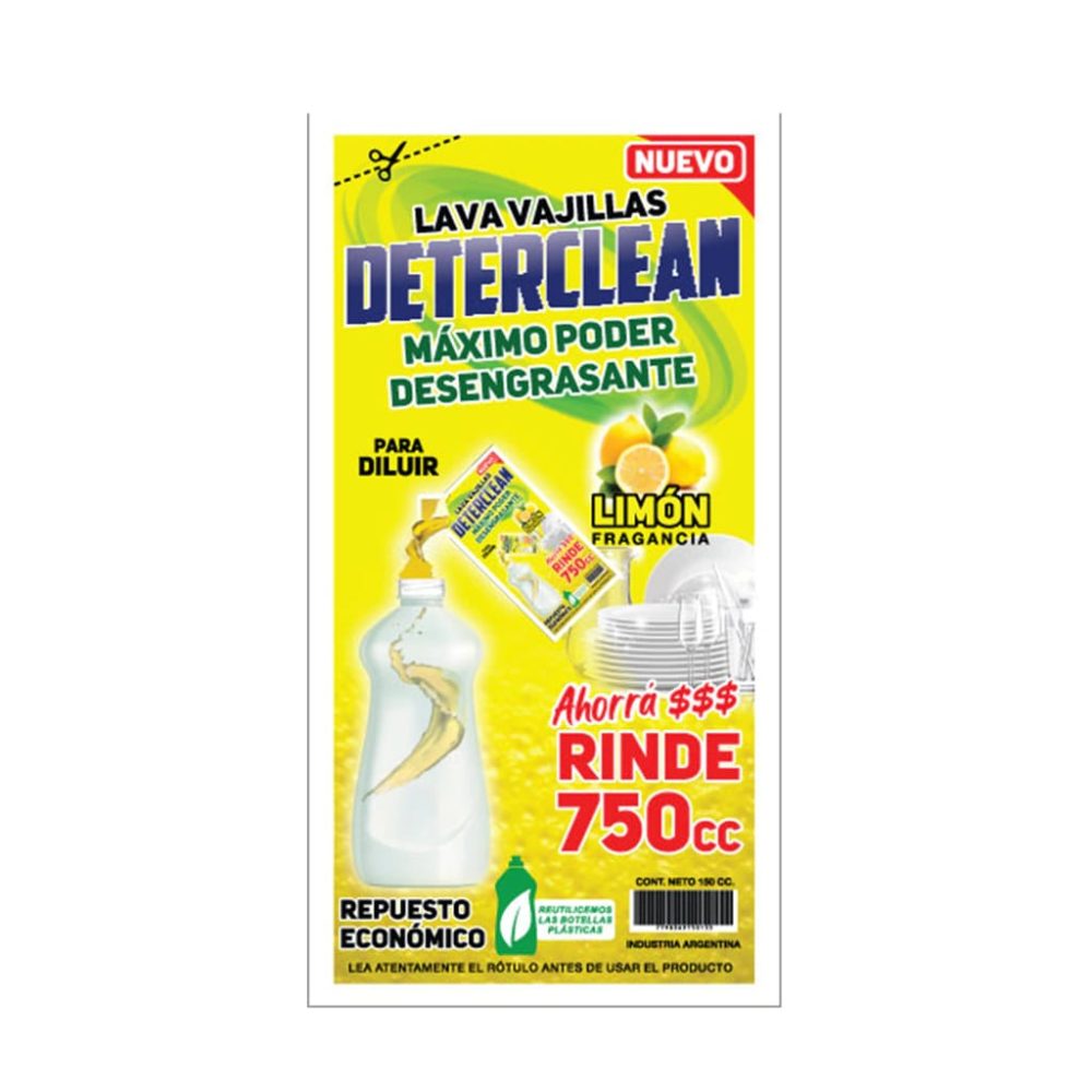 LAVA VAJILLAS GLICERINA/LIMON SACHET 750CC ART 9000 HAÑ