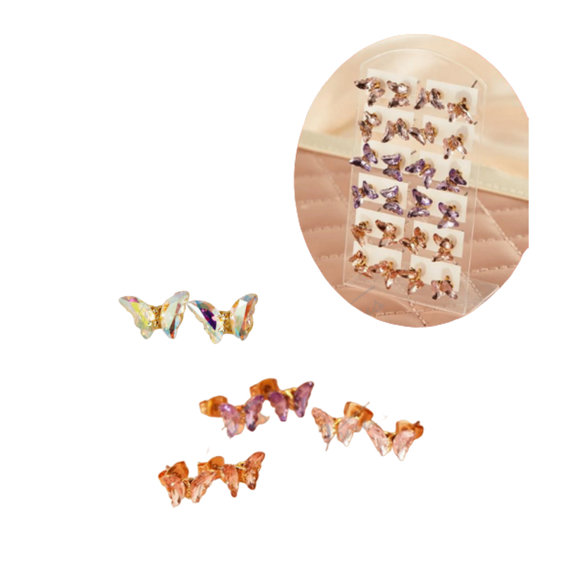 ARO ACERO DORADO MARIPOSA CRISTAL AR1169D GAO