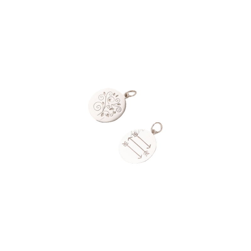 DIJE ACERO BLANCO MEDALLA DIBUJO CALADO DIJE329P GAÑ