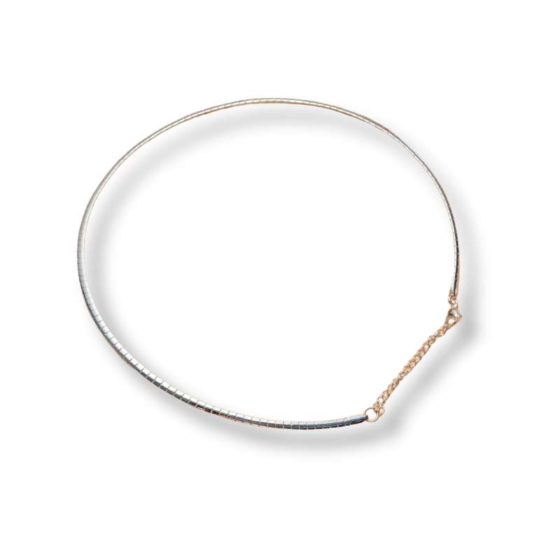CADENA ACERO BLANCO RIGIDA CORTA TIPO CHOCKER ACA127P CAO