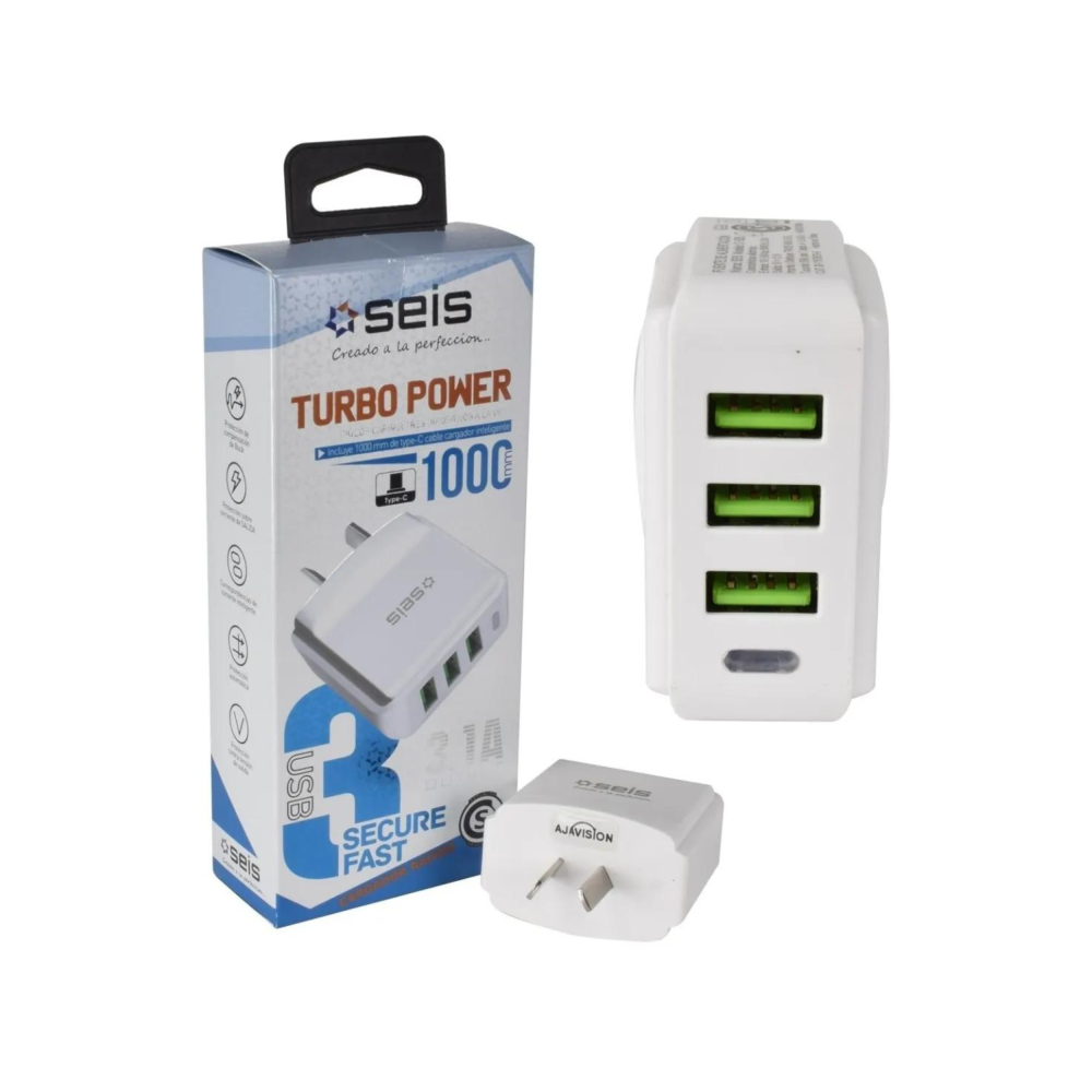 CARGADOR TIPO C 5A 3 USB ART AV1102 AAÑ