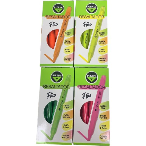 RESALTADOR CUERPO FINO COLORES FLUO VARIOS ART 1286 AAO