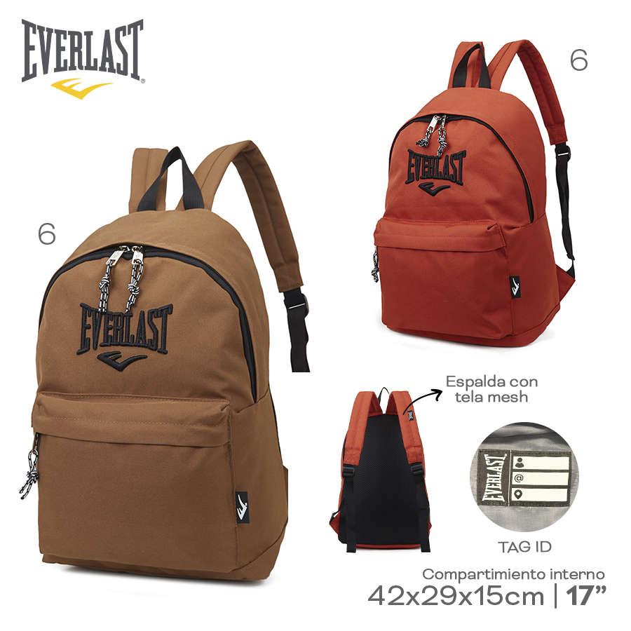 MOCHILA EVERLAST 42X29X15CM ART 22389 BAÑ