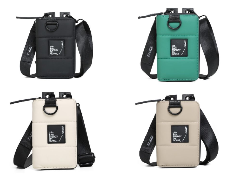 BILLETERA VERTICAL NEGRA/VERDE/NUDE/VISON ART B247 CAÑ