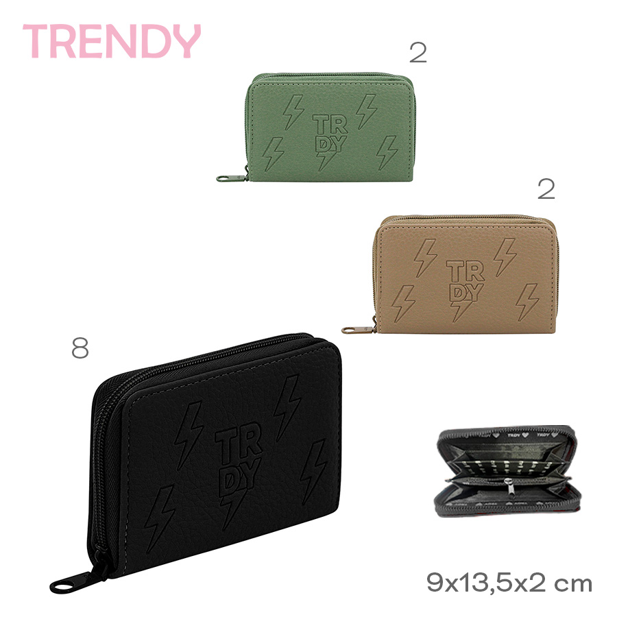 BILLETERA TRENDY 9X13.5X2CM ART 18642 CAÑ
