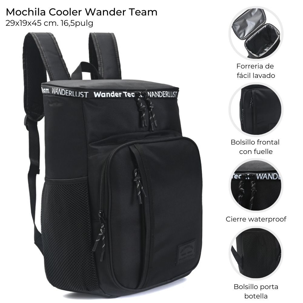 MOCHILA COOLER WANDER 29X19X45CM ART 38787 CAÑ