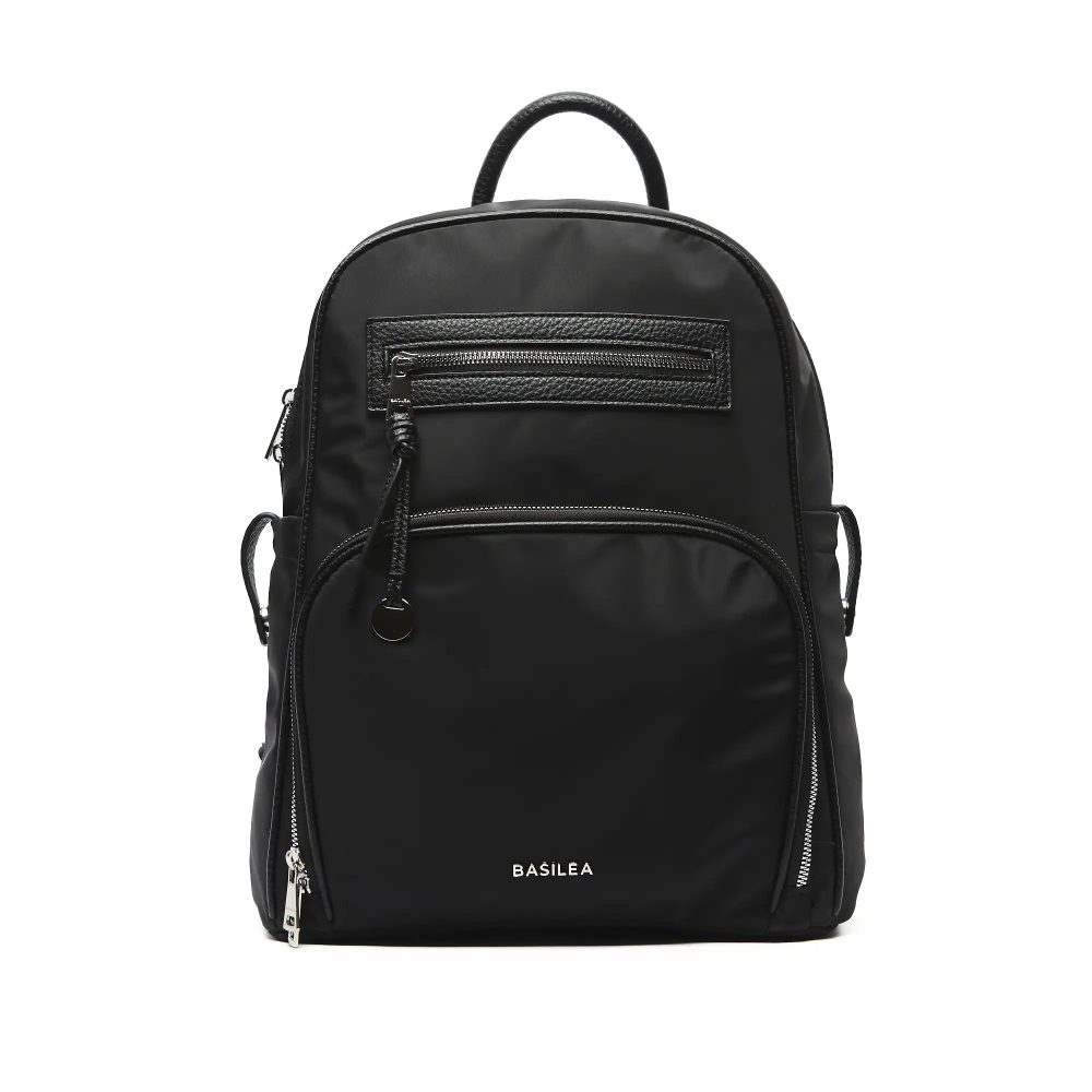 MOCHILA DE NYLON CON VIVOS EN PU AL TONO ART MO0097B CAÑ