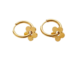 ARO ACERO DORADO ARGOLLA FLOR XPAR AR4382D EAÑ