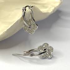 ARO ACERO BLANCO ARGOLLA FLOR STRASS XPAR AR4381P EAÑ