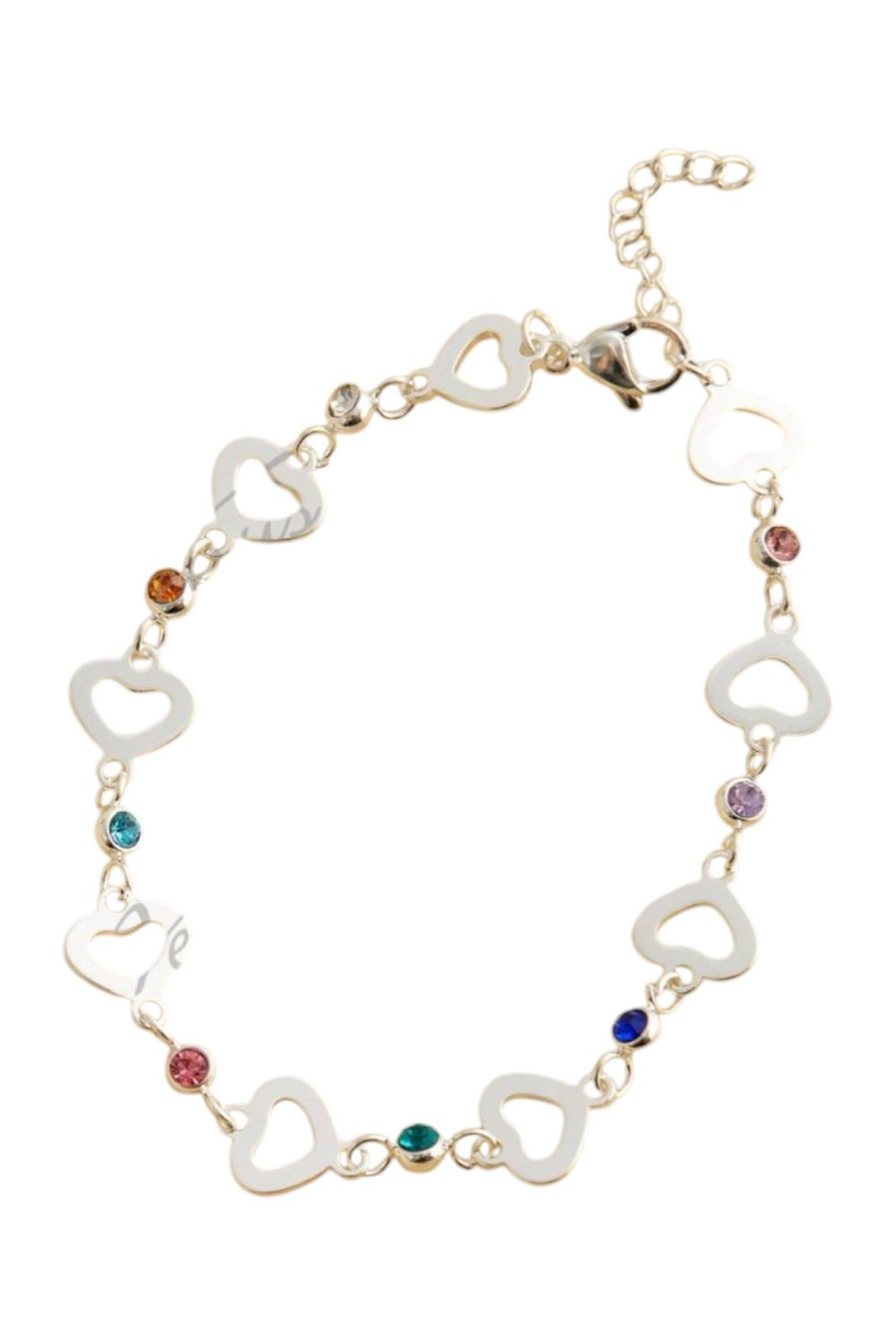 PULSERA ACERO BLANCO CORAZONES C/STRASS APUDI366P GAÑ