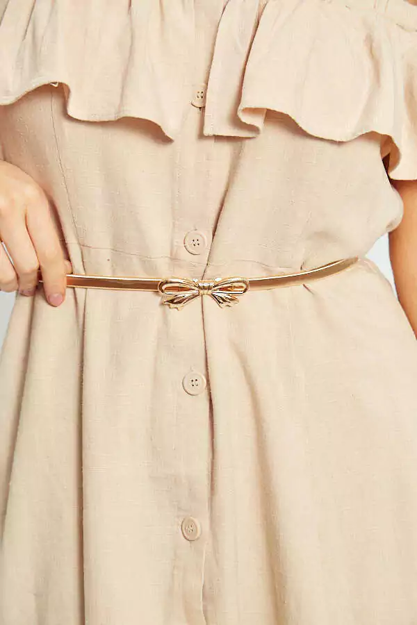 CINTO DORADO FIBRA DE METAL ATEMPORAL 65CM ART E524-37 DAÑ