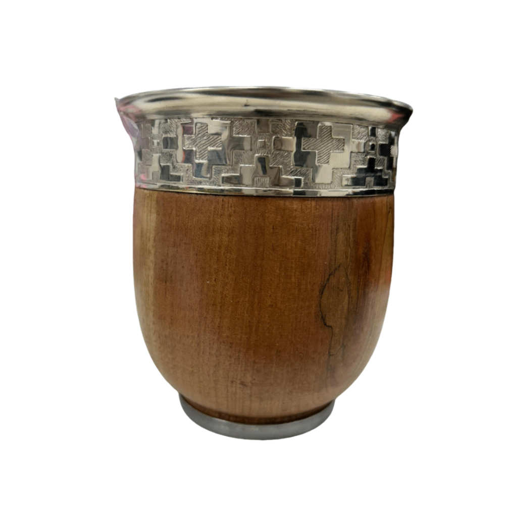 MATE IMPERIAL DE ALGARROBO LISO C/VIROLA ACERO KAÑ