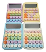 CALCULADORA PASTEL 12 DIGITOS C/TECLADO MECANICO EAÑ