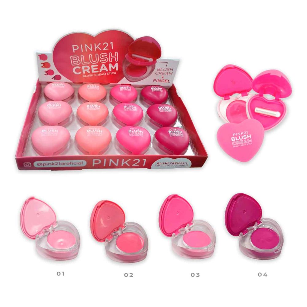RUBOR EN CREMA CORAZON PINK 21 ART CS6066 IAÑ