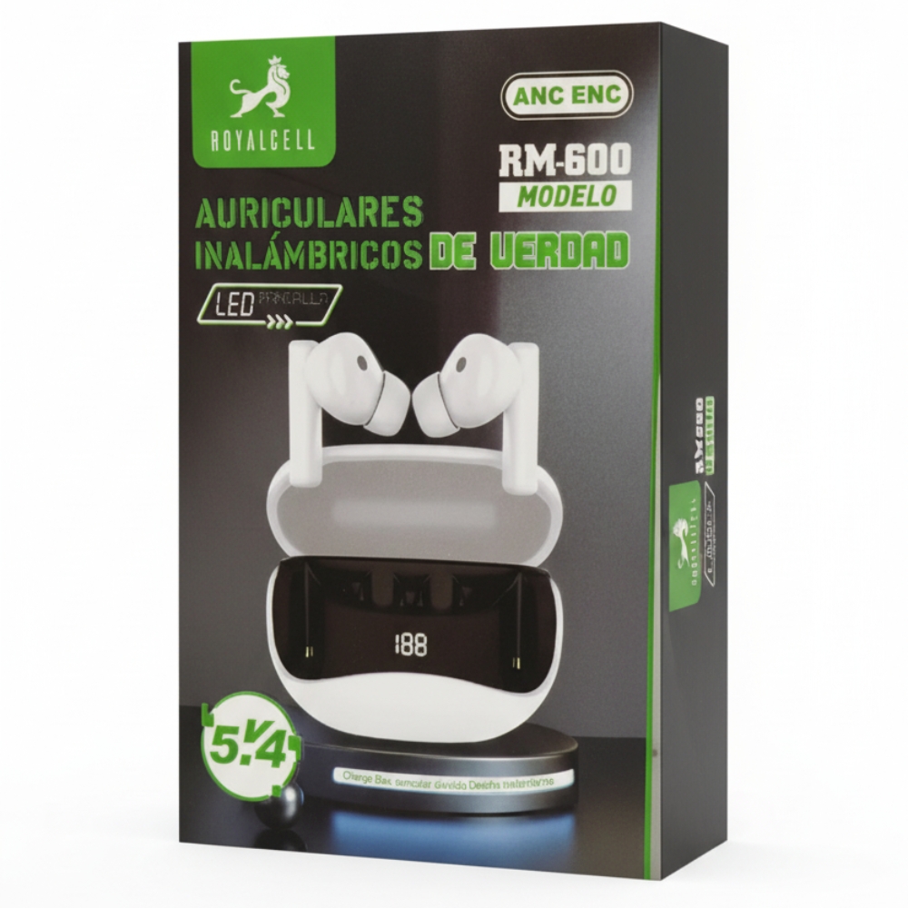 AURICULARES INALAMBRICOS BLUETOOTH PANT LED ART RM600 CAO
