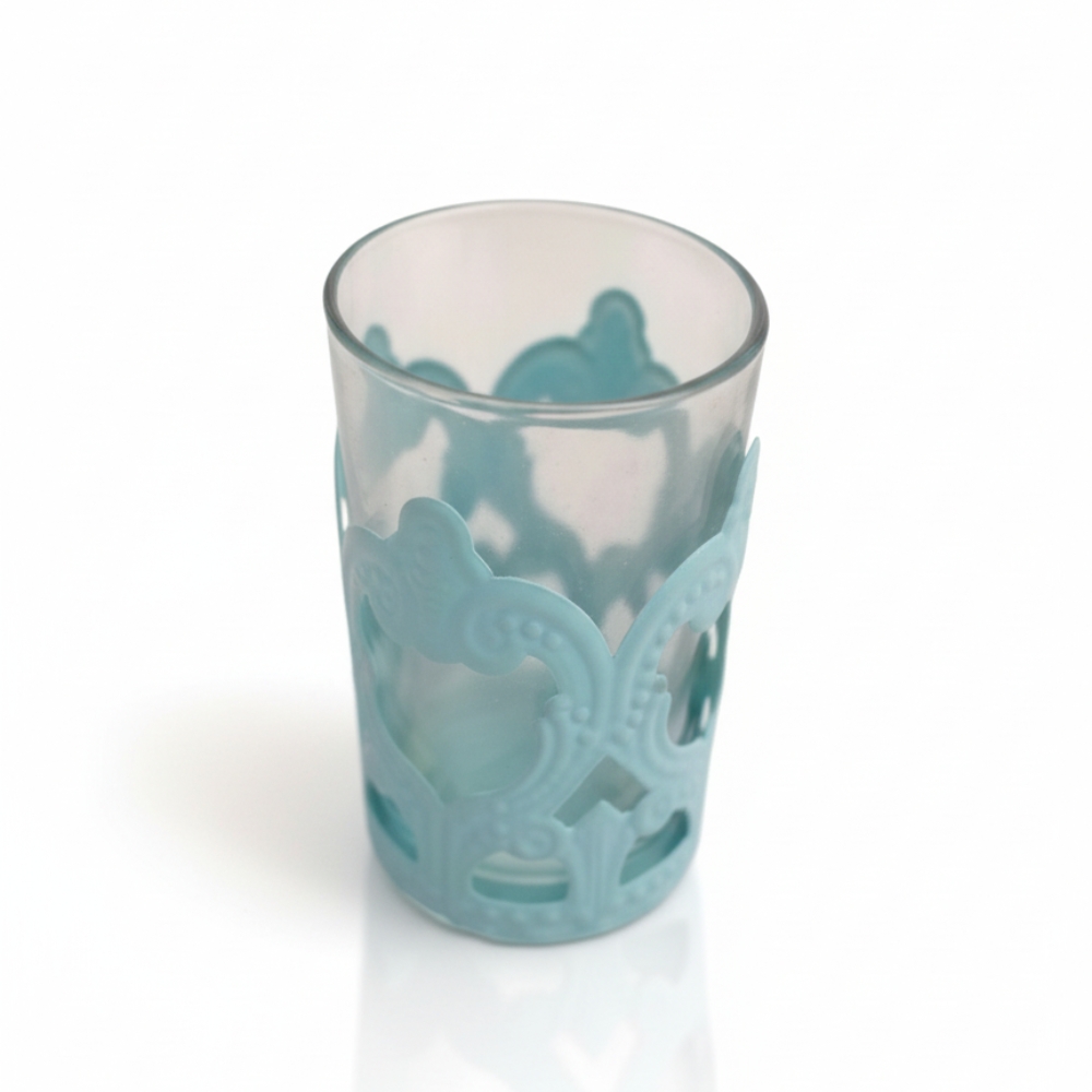 PORTA VELA DE VIDRIO C/DISEÑO ART PP1443 LAÑ