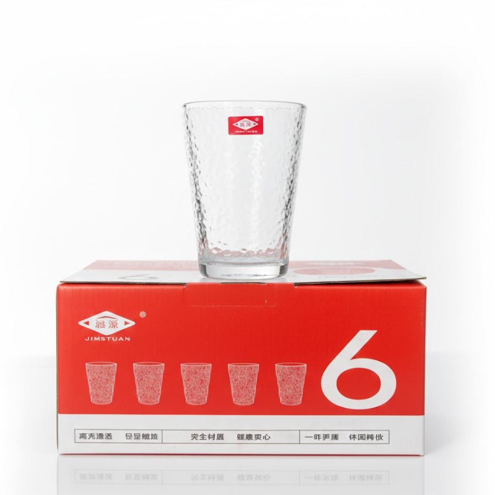 VASO X 6 - 300CC VIDRIO ART 113-31005 LAÑ