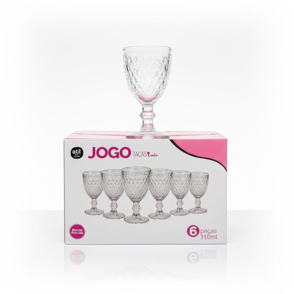 COPA X 6 - 370CC - 16.5CM VIDRIO ART 003-41182 LAÑ