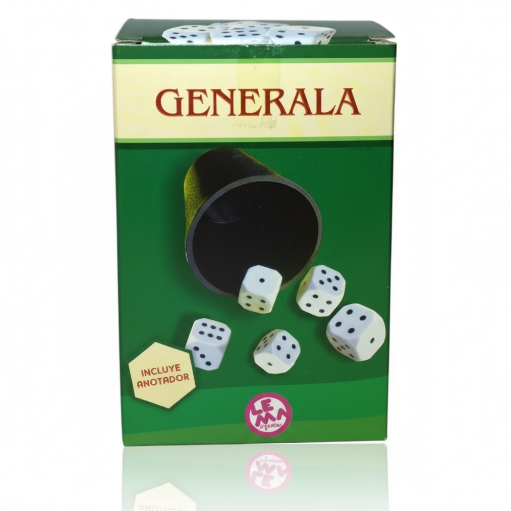 JUEGO DE DADOS GENERALA 8,5*7,5 CM ART 56017 KAÑ