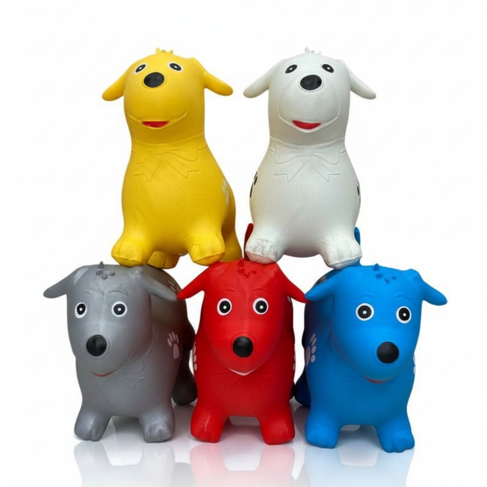 PERRITO SALTARIN INFLABLE 5 COLORES  ART 57140 LAÑ