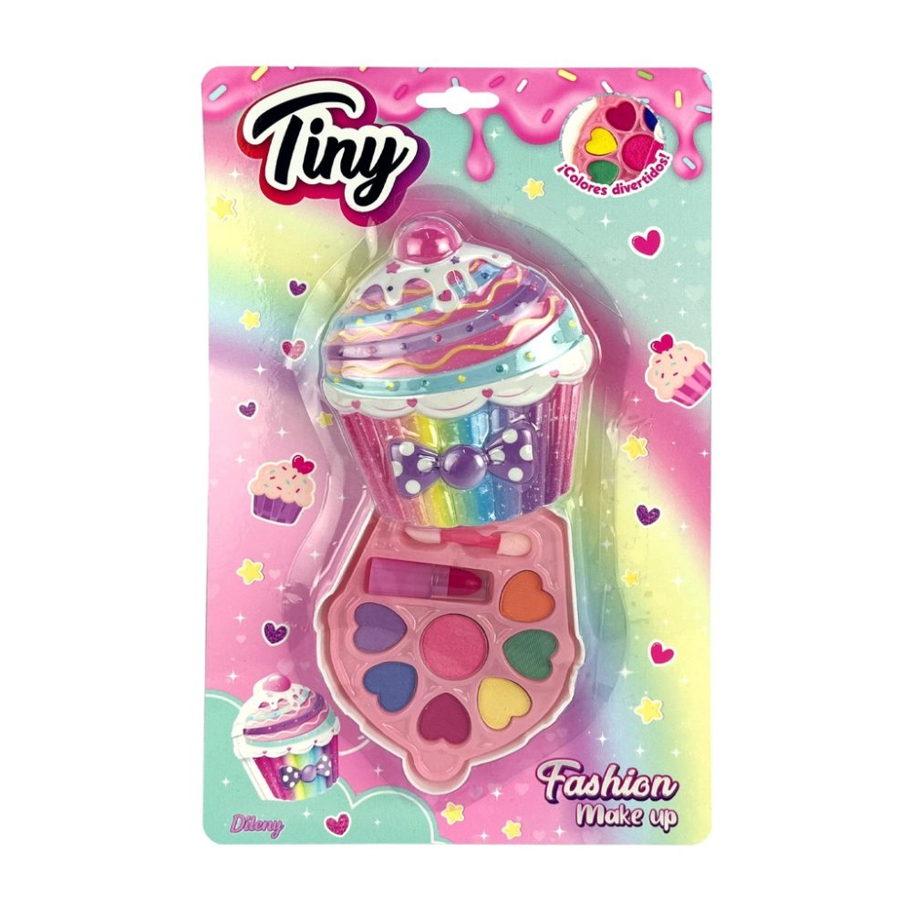 SET DE MAQUILLAJE MINI CUP CAKE ARCOIRIS ART 3348 LAÑ
