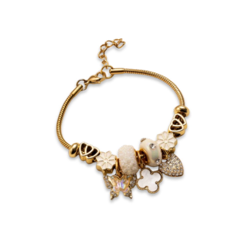 PULSERA RATON ACERO DORADO C/CHARMS APUDI575D LAÑ