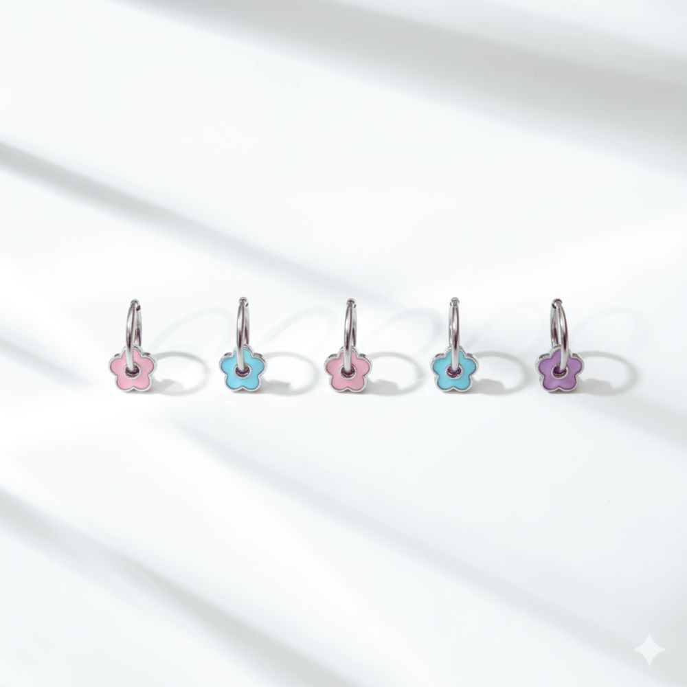 ARO ARGOLLA ACERO BLANCO CLIP FLOR XPAR AR4580P LAÑ