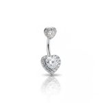 PIERCING ACERO OMBLIGO CORAZON CUBIC BP835 AAO