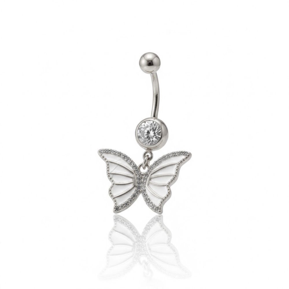 PIERCING ACERO OMBLIGO MARIPOSA COMB BP938 AAO