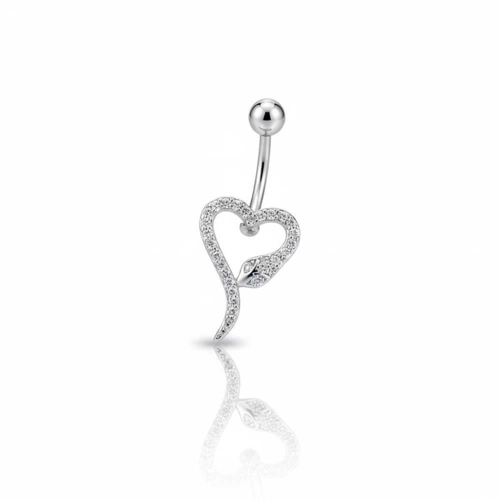 PIERCING ACERO OMBLIGO SNAKE HEART BP983 AAO