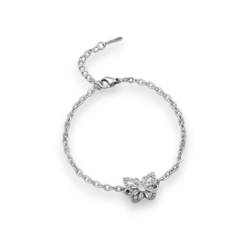 PULSERA ACERO DIJE BRONCE MARIPOSA GIRATORIA APUDI489 AAO